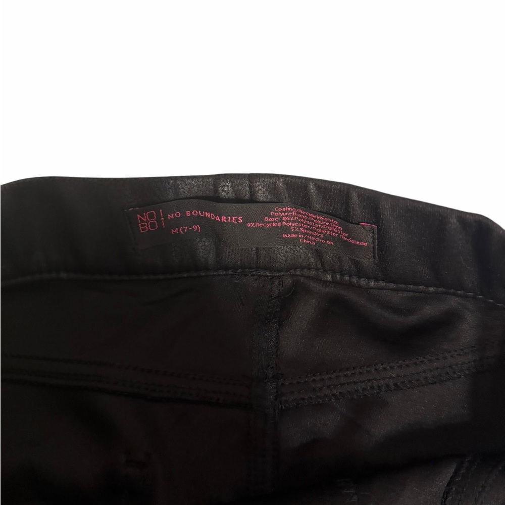 No Boundaries Black Faux Leather Pants - Picture 5 of 7